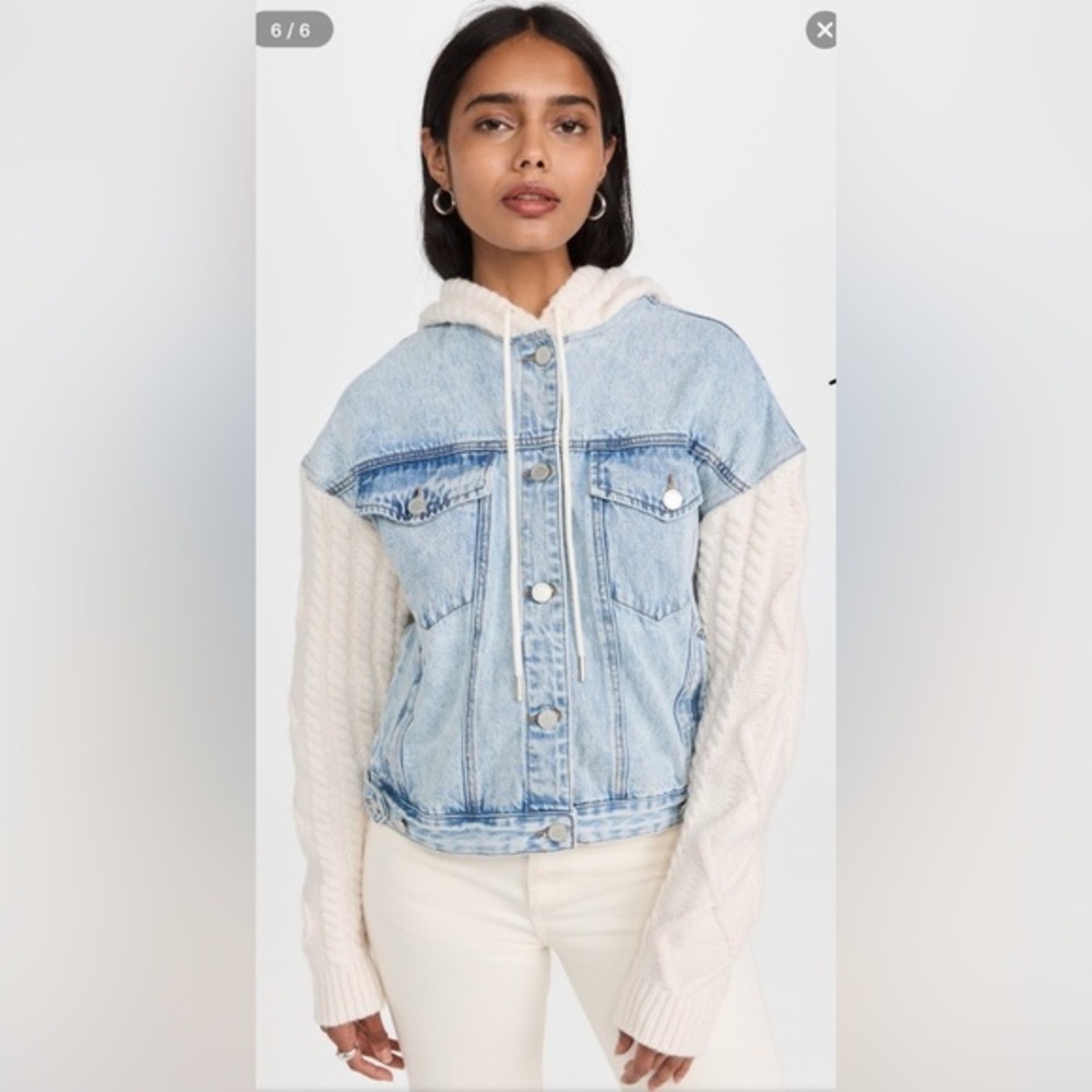 Blank Nyc denim sweater 😍 jacket! oversized Xtra small ,I’m medium and fits me